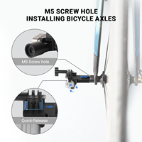 Support de montage d'axe de vélo en alliage d'aluminium de nouvelle conception, filetage M5 + trou de vis 1/4, rotation à 360°, positionnement flexible de la caméra