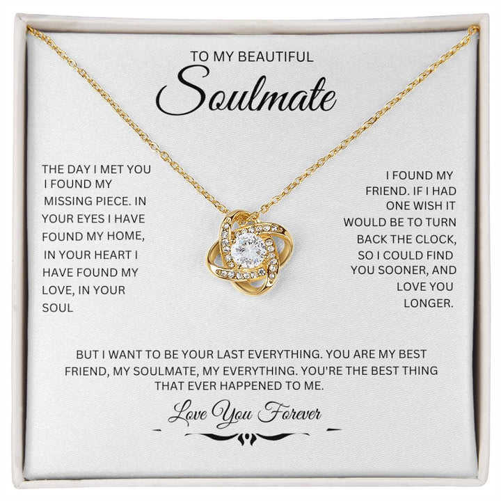 Gold Necklace + Card Gift Box