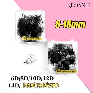 Abonie Premade Lash Fans 500pcs 6D 20D Base Puntiaguda Pestañas Postizas Extensiones Individuales - Product Image 2