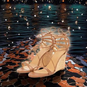 รองเท้าส้นสูงแบบสวมรัดข้อเท้าสำหรับผู้หญิง ส้นหนา เสริมส้น เพิ่มความสูง คุณภาพดี สำหรับฤดูร้อนและฤดูใบไม้ร่วง - Product Image 3