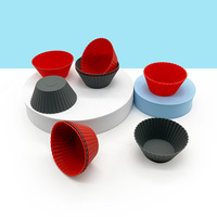 Moule à gâteau en silicone, moule à muffins, moule à tartelettes aux œufs, moule à gâteau de riz, résistant au four, forme ronde