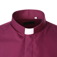 Chemise de clergé 100 % coton à manches longues avec col à revers et poche, personnalisable avec logo, pour prêtre, pasteur, ministre, tenue d'église – Fabricant OEM