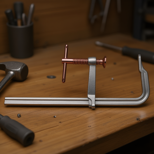 Abrazadera de acero templado Fervi de 12 pulgadas para mecánica y carpintería - Product Image 3