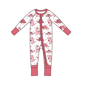 Ropa de Bebé Unisex Informal con Estampado Personalizado para el Día de San Valentín, Ecológica, Tejida, con Cierre de Cremallera Bidireccional, Manga Larga, de Bambú - Product Image 2