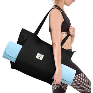Bolsa de lona impermeable de nailon personalizada al por mayor de fábrica BSCI, bolsa grande de viaje, bolsa de transporte para colchoneta de yoga, bolsa de yoga. - Product Image 1