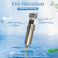 Préfiltre manuel SS316 de 5 microns pour toute la maison pour la filtration de l'eau de puits