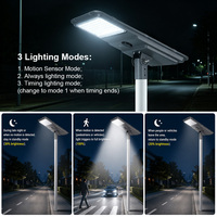 Lampadaires solaires LED KCD grande capacité 6000 lumens 100W 200W 400W 500W 1000W, nouveau style, liste de prix, lampes solaires extérieures