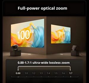 JMGO N5 Ultra Max 4K Proiettore Smart Portatile per Home Theater, Triplo <span class=keywords><strong>Laser</strong></span>, Rapporto di Proiezione 0.88-1.7, 6000 Lumen ISO Ottici - Product Image 4