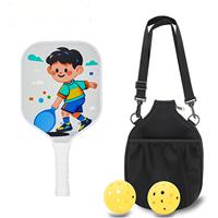 Raquette de pickleball en fibre de verre légère de 180 g, forme rectangulaire, pour enfants, cadeau pour débutants, personnalisable