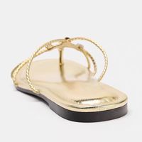 Nouvelle Collection Été 2026 ZA Factory – Sandales Tissées Respirantes à Effet Métallisé pour Femme