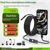 Endoskop Smartphone Definisi Tinggi dengan Adaptor Android/iOS, Lensa Ganda Tipe-C untuk Inspeksi Pipa Mesin, Buatan Cina