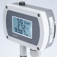 Transmisor de Temperatura, Humedad y Presión CWS29 con Pantalla LCD, Protección IP65, Métodos de Instalación Flexible en Pared y Riel DIN