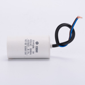 Condensateur de démarrage CBB60 20µF 450V CA avec câble gainé pour moteur de machine à laver - Product Image 3