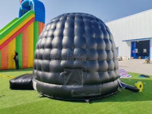 Casa <span class=keywords><strong>de</strong></span> Brinco Inflable Comercial Negra <span class=keywords><strong>de</strong></span> PVC, Castillo Inflable Tipo Iglú para Alquiler <span class=keywords><strong>de</strong></span> Eventos, Fiestas al Aire Libre, Jardín, Carnaval - Product Image 5