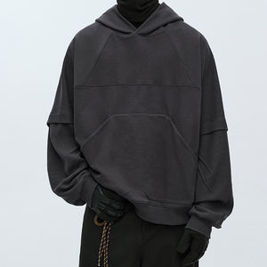 יצרני בגדים וופל-סריג קפוצ 'ון, גברים של סתיו החורף לגברים גופיות בגודל יתר פונקציונלי גודל overdie - Product Image 4