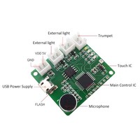 Módulo de Comando de Voz NRK10, Fábrica OEM para Dispositivos de Hogar Inteligente, Solución Personalizada, Módulo de Voz de Audio