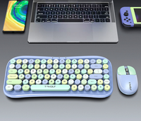 T-Wolf TF660 Dual Mode 84 Keys Retro Punk Keyboard & Mouse Combo Keycaps Mini Style Business Office Wireless BT Stock Available