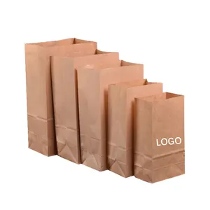 Wins Flying Kraft Food Tea Snack Packaging Brown Paper Bags With Your Own Logo Kraft