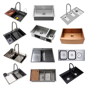 Mouhoti อ่างล้างจานสีโรสโกลด์ fregadero de cocina <span class=keywords><strong>tarja</strong></span> fregadero acero INOX บ้านและห้องครัวสองชาม201/304อ่างล้างจานสแตนเลส - Product Image 6