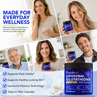 Cápsulas de Suplemento de Glutatión Liposomal de Ultra Alta Absorción de 1150 mg de Marca Privada OEM con Vitamina C y Resveratrol