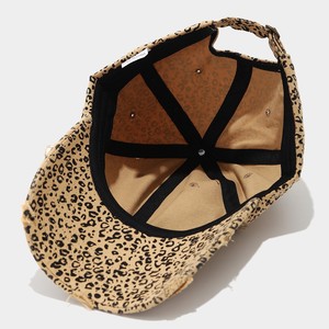 Gorra de Béisbol Americana Retro con Estampado de Leopardo, Estilo Vintage, de Algodón Lavado, con Borde Deshilachado, Estilo Urbano, Unisex - Product Image 5