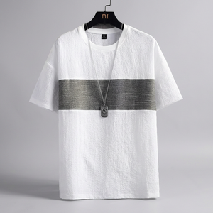 T-shirt pour homme A6104, 200 grammes, tissé en polyester/coton, imprimé, écologique - Product Image 3