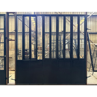 Fenêtres à battants en verre et acier rétro sur mesure avec accessoires en laiton pour magasin, fenêtre à battants en verre et fer forgé style Crittall