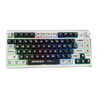 Clavier de jeu mécanique personnalisé 75 touches, sans fil trois modes 2.4G, RGB, Hot Swap, anti-ghosting multi-touches pour PC, ordinateur portable et ordinateur de bureau