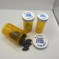 Bouteilles de médicaments en plastique PP Timberlin L-018 résistantes aux enfants, à ouverture facile, avec logo personnalisé par sérigraphie, vente en gros