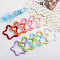 Anneaux étoiles en alliage, anneaux étoiles, porte-clés DIY, fermoirs en vrac, anneaux de clés, boucles de porte-clés, accessoires et composants de bijoux