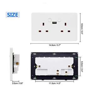 Prise murale intelligente double Tuya APP, double commande, norme britannique, Wi-Fi sans fil, fonctionne avec Alexa et Google Home - Product Image 6