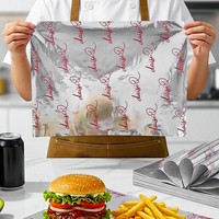Papier d'emballage en aluminium alvéolé épais, de qualité alimentaire, résistant à la graisse, jetable, personnalisé, pour pizza, hamburgers et en-cas