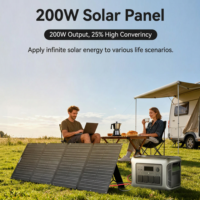 200W Portable Solar Charging Panel Kit ETFE IP68 Waterproof XT60 MC4 for Camping RV Off Grid Power Station Home Backup TIANRIKO