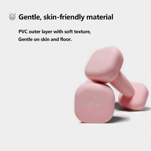LADYGLOW <span class=keywords><strong>Haltères</strong></span> en caoutchouc pour femmes, équipement de musculation à domicile, <span class=keywords><strong>haltères</strong></span> carrés caoutchoutés, vente en gros - Product Image 4
