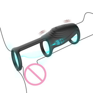 리모컨 남성 전기 충격파 마사지기 자극 링 내구성 있는 성인용품 실리콘 진동 링 남성용 - Product Image 3
