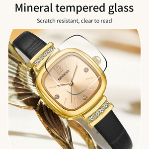 Sanda 7052 Minimalist <b>Small</b> Square Candy Ladies Quartz Watch Elegant Waterproof Versatile Light Luxury Wristwatch - Product Image 3