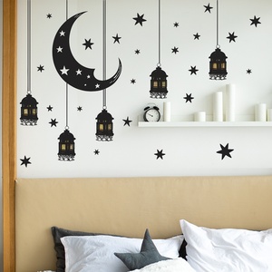 Ramadan decorazione luna stella lampadario autoadesivo in PVC adesivi da <span class=keywords><strong>parete</strong></span> musulmani decorazioni per la casa Festive per medio oriente adesivo da <span class=keywords><strong>parete</strong></span> - Product Image 5