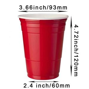 Gobelets promotionnels 16 oz réutilisables en plastique bicolore double paroi pour fêtes et mariages - Product Image 4