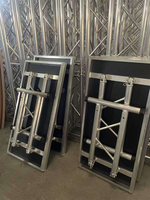 Soporte de Altavoz para DJ Plegable de Aluminio con Altura Ajustable y Estructura de Escenario, Mesa de DJ de Aleación de Aluminio