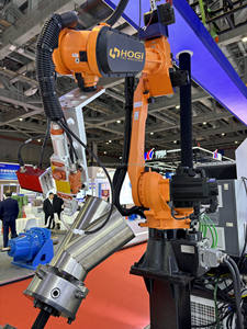 Robot de soldadura láser HOGI con estación de trabajo de posicionamiento de riel guía para tubería cilíndrica de conducto de ventilador de ventilación <span class=keywords><strong>industrial</strong></span>. - Product Image 3