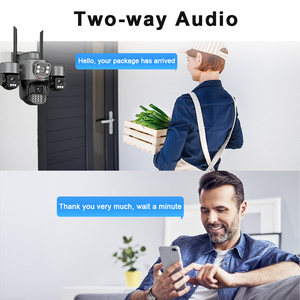 Caméra de sécurité intelligente à 3 objectifs, enregistrement 24h/24 et 7j/7, sans fil, 4G, 360° °   Caméra de sécurité solaire extérieure avec suivi automatique des personnes par IA, AOV 6MP - Product Image 3