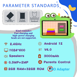 Tốt Nhất Bán <span class=keywords><strong>7</strong></span>-Inch Trẻ Em Máy Tính Bảng PC HD IPS Quad Core 2GB Bộ Nhớ Hoàn Hảo Giáng Sinh Màu Đen Món Quà Friday Màu Sắc Tươi Sáng Sản Phẩm Mới - Product Image 5