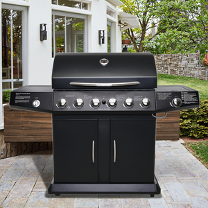 Outdoor <strong>Gas</strong> <strong>BBQ</strong> Grill <strong>6</strong> <strong>Burner</strong> with Side <strong>Burner</strong> 60000BTU Backyard Portable <strong>BBQ</strong> - Product Image 1
