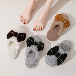 Pantuflas de Algodón para el Hogar con Suela de TPR, Personalización Profesional, Pantuflas de Felpa para Mujer con Envíos Rápidos - Product Image 3