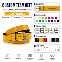 Ceinture de baseball personnalisée pour uniforme sportif d'équipe, pour jeunes et adultes, ligue scolaire, tournoi, OEM ODM