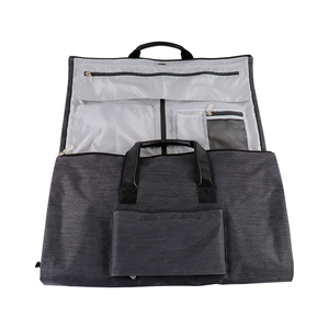 Échantillon gratuit : Sac de voyage de luxe pliable et réutilisable en tissu Oxford pour costumes, personnalisable avec logo, sans tissage - Product Image 6