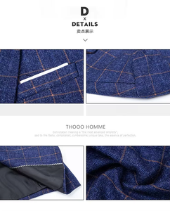 Nouveauté 2026 : Costumes de mariage pour hommes, veste de costume à simple boutonnage, <span class=keywords><strong>style</strong></span> business et sport, personnalisable, vente en gros, tissu peigné, infroissable - Product Image 6