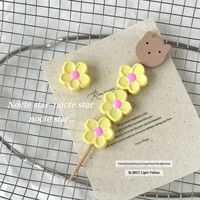 Manik-manik Akrilik Warna-warni Bentuk Bunga Plum Lima Kelopak, Cat Akrilik, Untaian Manik-manik untuk Dekorasi Pena, Jam Tangan, Perhiasan, Kerajinan Tangan