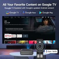 Proyektor Langit-Langit Portabel Android TV HD 1080P Proyektor 4K 1600ANSI WiFi Smart Bersertifikasi Google