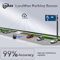 KAVASS LoRaWAN Smart Système de gestion du guidage du stationnement et capteurs de stationnement Solution pour capteur de voiture Boîtier de stationnement facile à installer